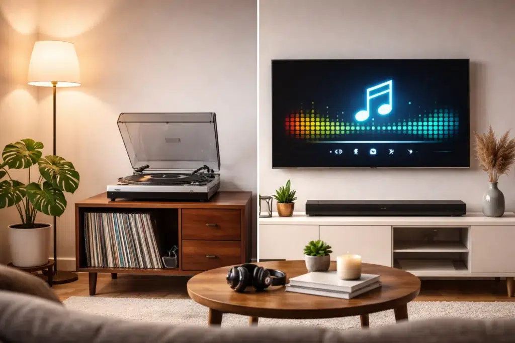 грамофон и саундбар
