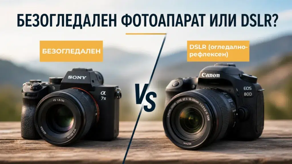 Безогледален фотоапарат или DSLR